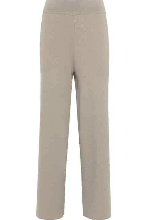 Alpha Studio Pants & Shorts for Women Alpha Studio Garconne-style Pants In Ice Viscose Knit