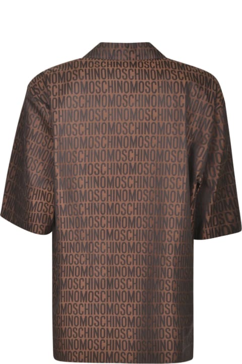 Shirts for Men Moschino Logo Monogram Shirt