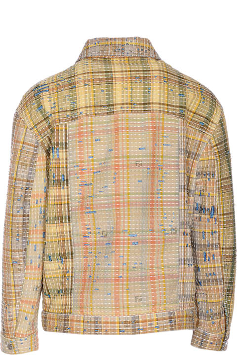 Fendi Coats & Jackets for Men Fendi Patchwork Jeans Jacket