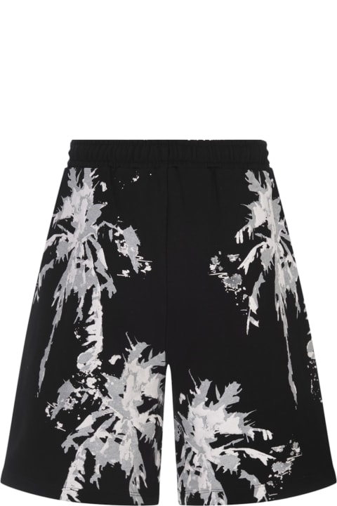 Barrow for Women Barrow Black Shorts With Palms Graphic Print