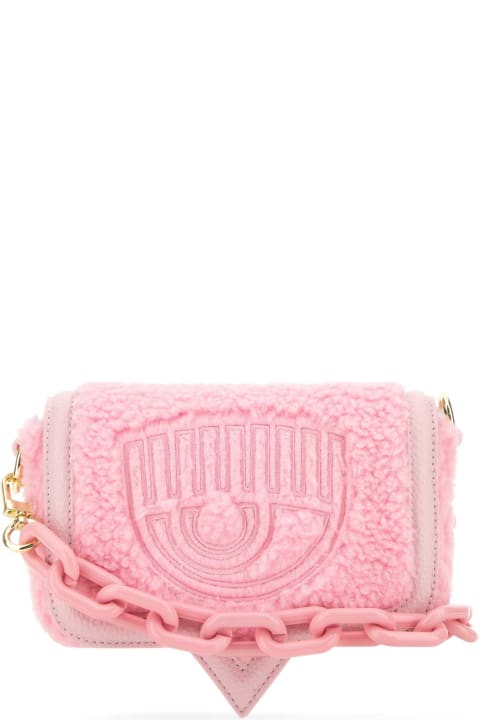 Chiara Ferragni Clutches for Women Chiara Ferragni Pink Teddy Small Eyelike Crossbody Bag