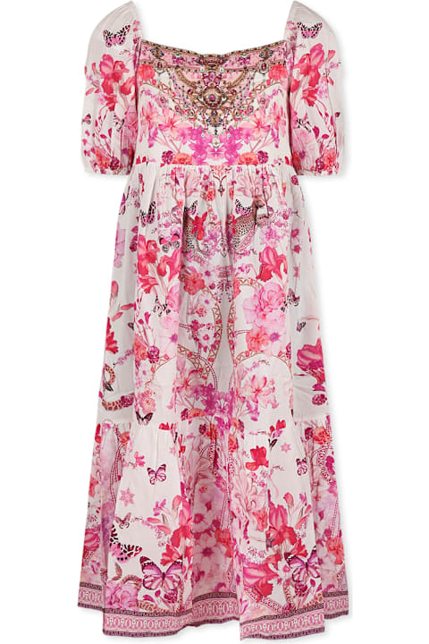 Homeware Camilla Pink Dress For Girl With Floral Print