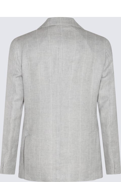 Eleventy for Men Eleventy Grey Linen And Wool Suits