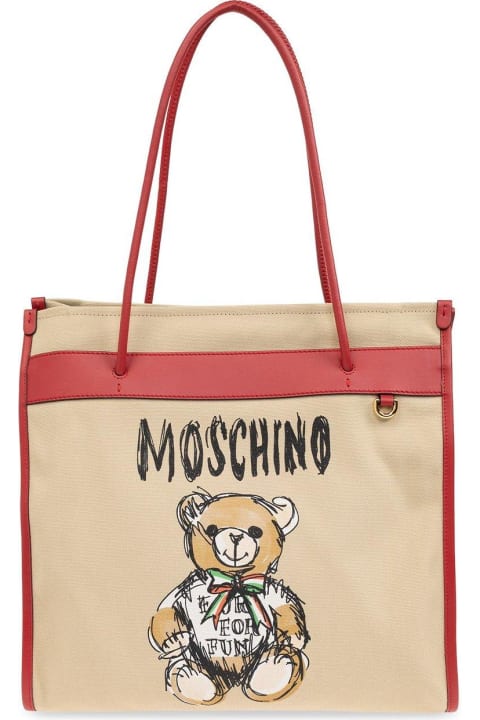 Moschino Bags for Women Moschino Teddy Bear Printed Top Handle Bag