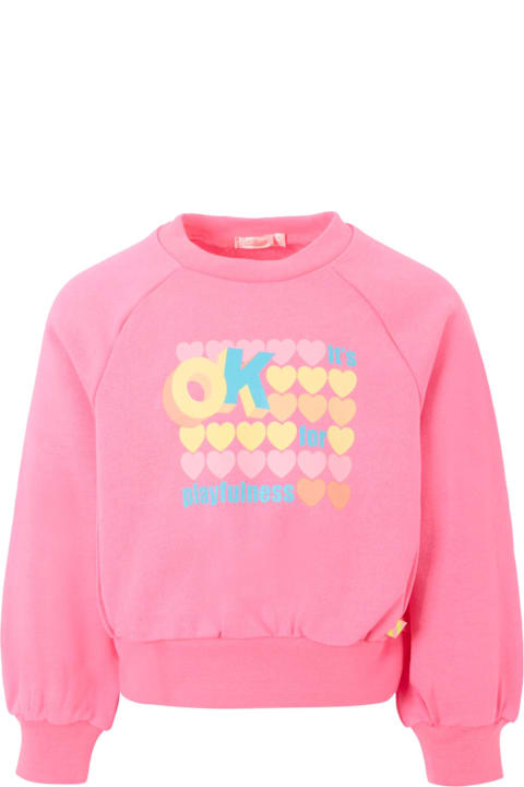 Homeware Billieblush Pink Sweatshirt For Girl With Hearts