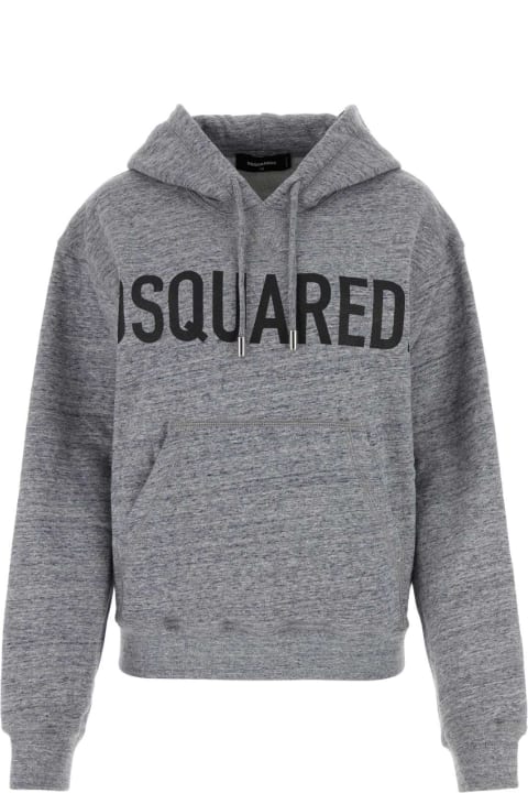 Fleeces & Tracksuits for Women Dsquared2 Melange Grey Cotton Sweatshirt