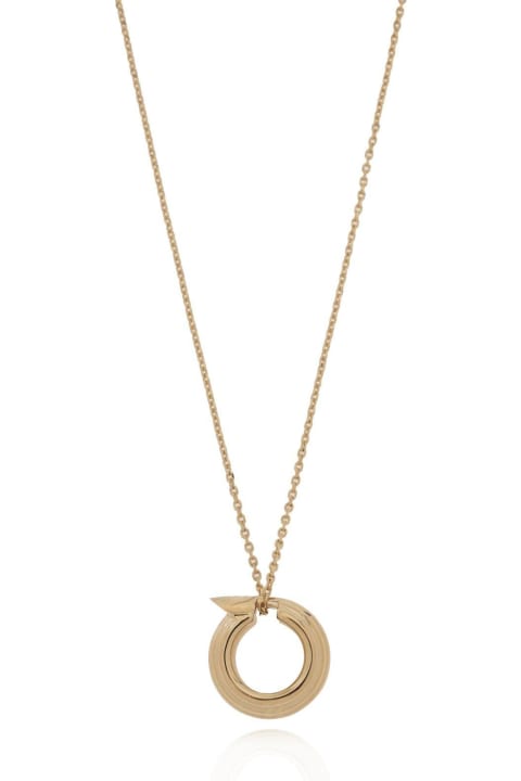 ウィメンズ Ferragamoのネックレス Ferragamo Asymmetric Gancini Pendant Necklace