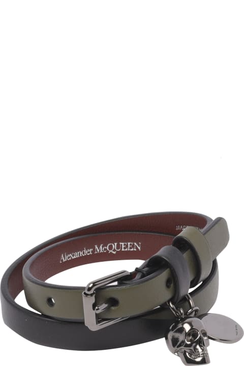 メンズ Alexander McQueenのジュエリー Alexander McQueen Skull Double-wrap Bracelet
