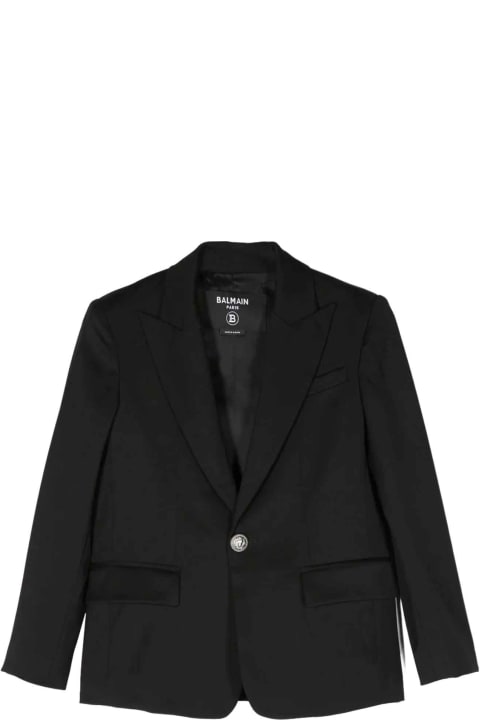 Coats & Jackets for Boys Balmain Black Jacket Boy