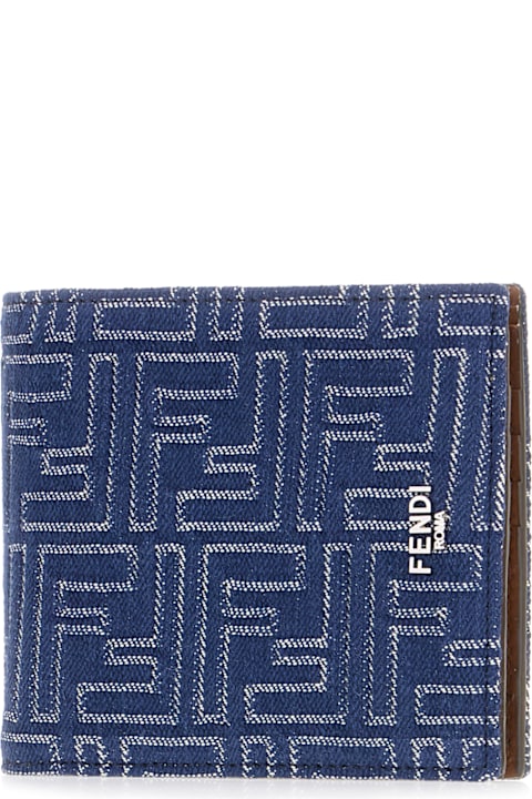 Fendi for Men Fendi Embroidered Fabric Wallet