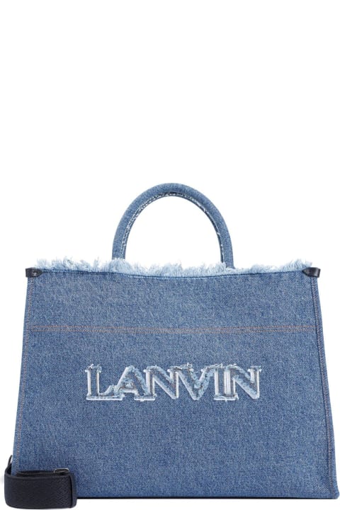 Fashion for Women Lanvin Frayed Edge Denim Tote Bag