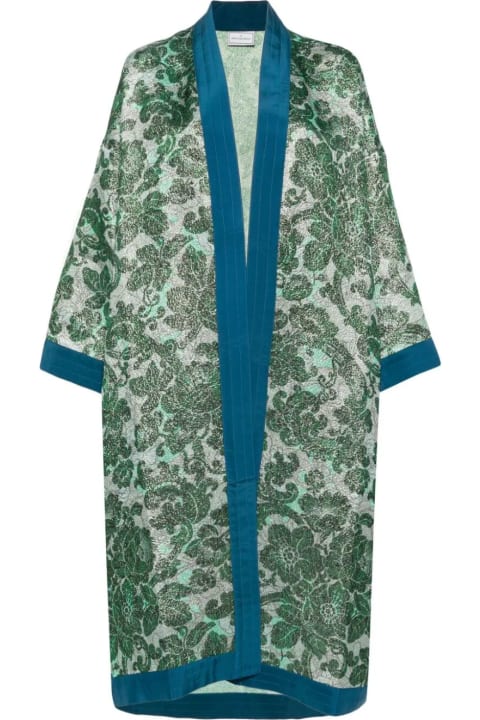 Coats & Jackets for Women Pierre-Louis Mascia Printed Kimono With Contrast Hems