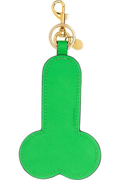 J.W. Anderson for Women J.W. Anderson Fluo Green Leather Key Ring