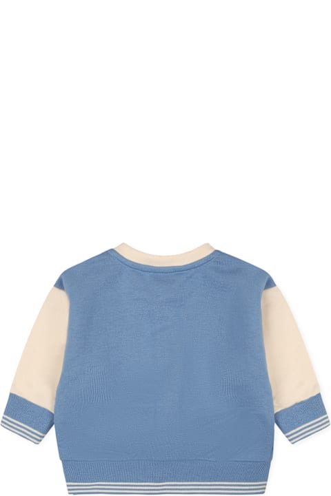 Petit Bateau Sweaters & Sweatshirts for Baby Girls Petit Bateau Light Blue Sweatshirt For Baby Boy With Logo