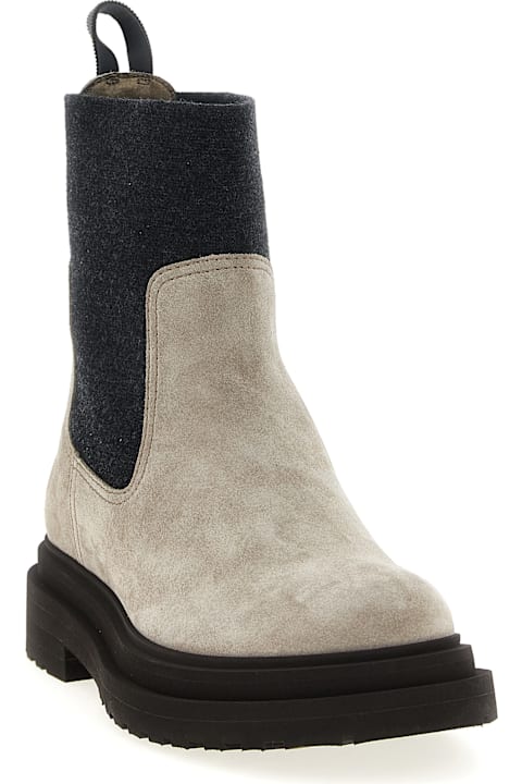 Brunello Cucinelli Boots for Women Brunello Cucinelli Precious Loop Detail Ankle Boots