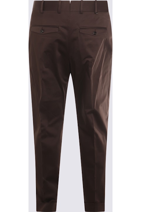 PT Torino الملابس لـ القسم الرجالي PT Torino Dark Brown Cotton Pants