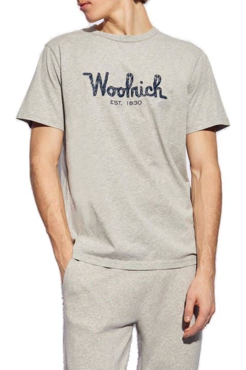 Woolrich for Men Woolrich Logo Embroidered Crewneck T-shirt