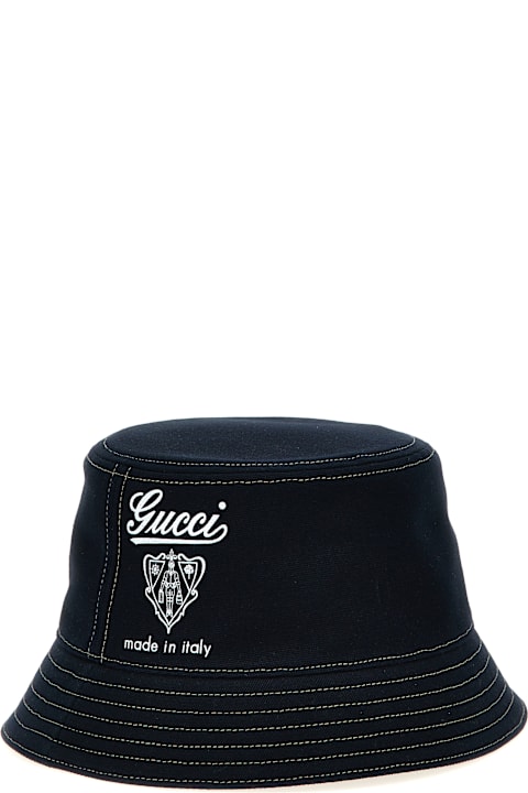 Gucci قبعات لـ القسم الرجالي Gucci Gucci Coat Of Arms Bucket Hat