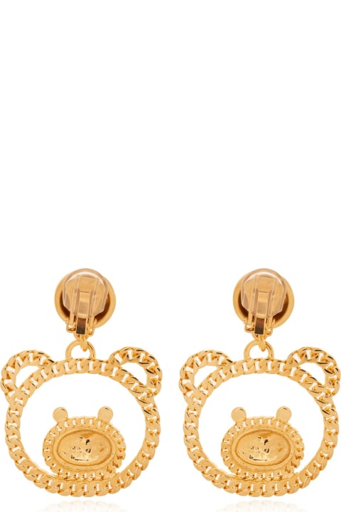 ウィメンズ イヤリング Moschino Clip-on Earrings With Teddy Bear Charm