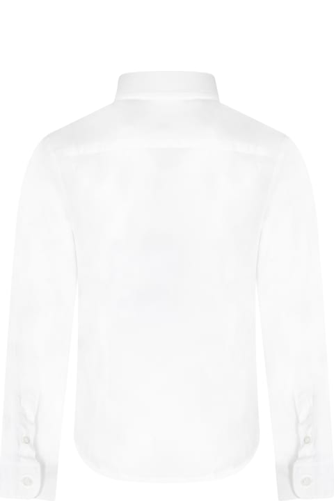 Homeware Emporio Armani White Shirt For Boy With Iconic Eagle