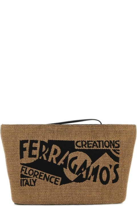 Ferragamo Totes for Women Ferragamo Venna-logo Zipped Clutch Bag