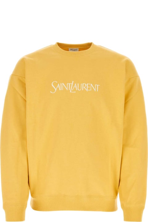 Saint Laurent Fleeces & Tracksuits for Men Saint Laurent Yellow Cotton Sweatshirt