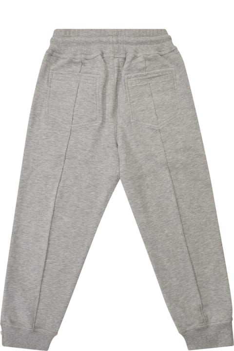 Bottoms for Boys Brunello Cucinelli Techno Cotton Fleece Trousers With Crête And Elasticated Bottom With Zip