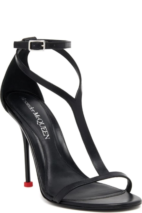 Alexander McQueen for Women Alexander McQueen Harness Sandals In Black