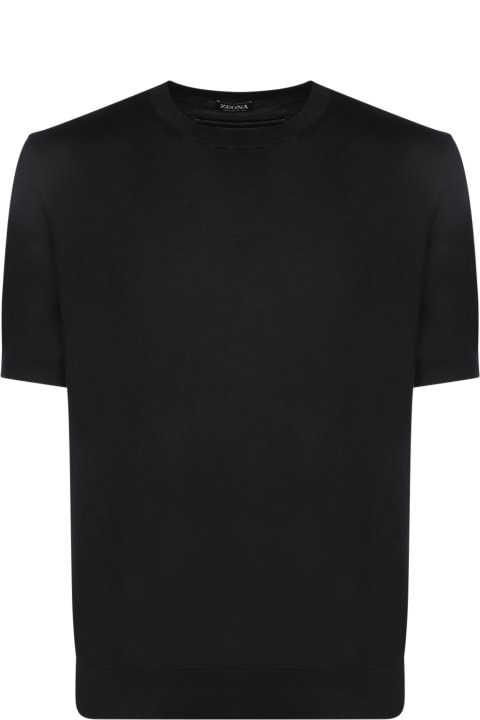 Zegna for Men Zegna Zegna Premium Black Cotton T-shirt