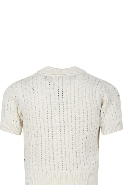 ガールズ Moloのニットウェア＆スウェットシャツ Molo White Sweater For Girl