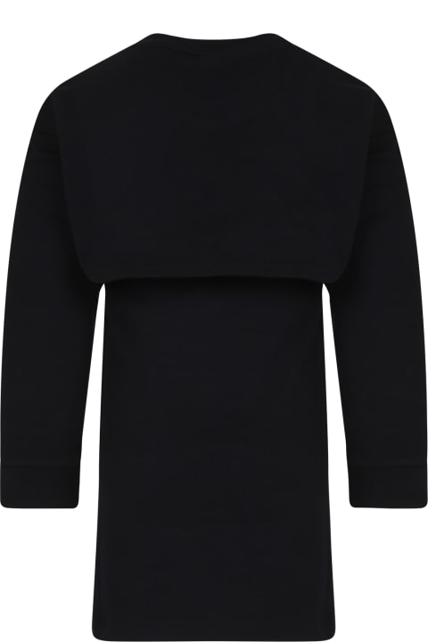 キッズ新着アイテム Fendi Black Dress For Girl With Fendi Logo
