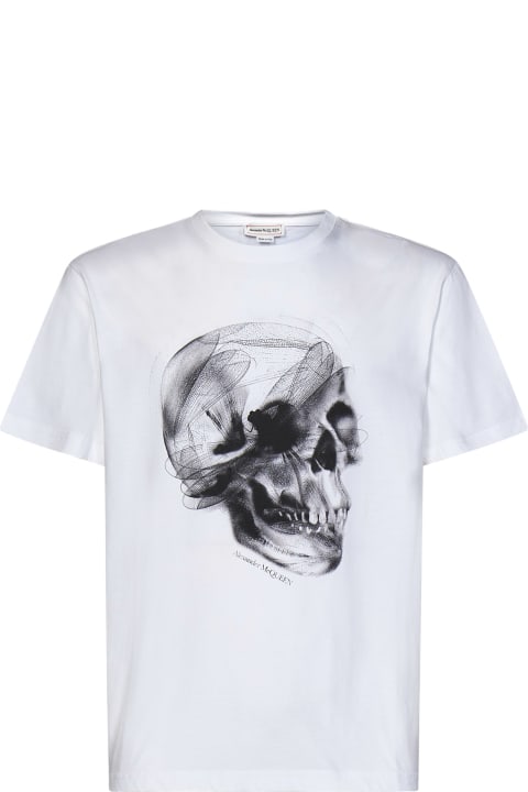 Topwear for Men Alexander McQueen Dragonfly Skull T-shirt