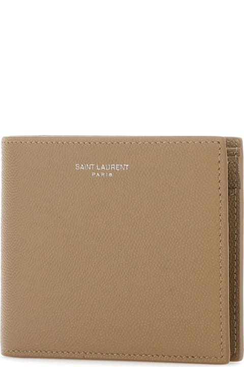 メンズ Saint Laurentのアクセサリー Saint Laurent Beige Leather Wallet