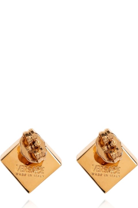 メンズ Versaceのジュエリー Versace Medusa Head-plaque Butterfly Fastened Stud Earrings