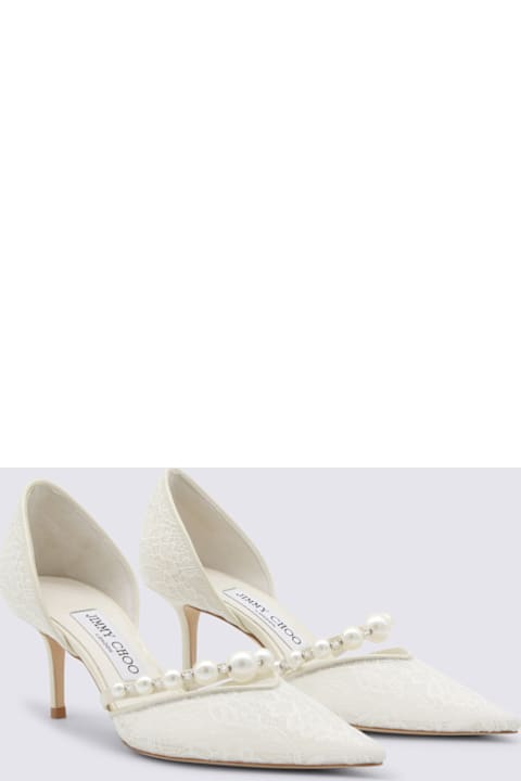 Jimmy Choo Ivory Leather Aurelie Pumps