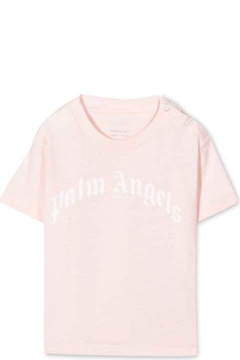 Sale for Baby Girls Palm Angels Curved Logo T-shirt