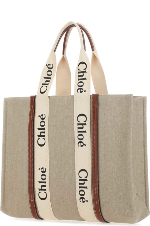 Homeware Chloé Two-tone Canvas Large Woody Shopping Bag