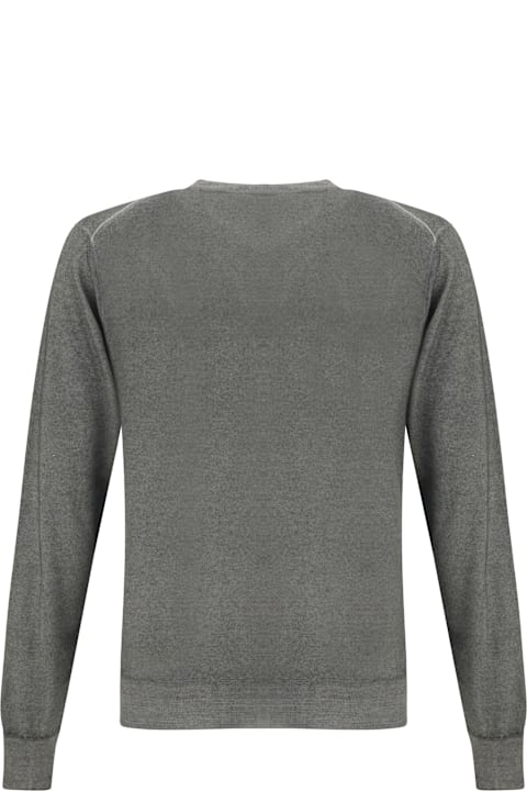 Cruciani for Women Cruciani Green V-neck Sweater