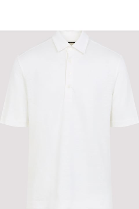 Zegna for Kids Zegna Oasi Linen Polo