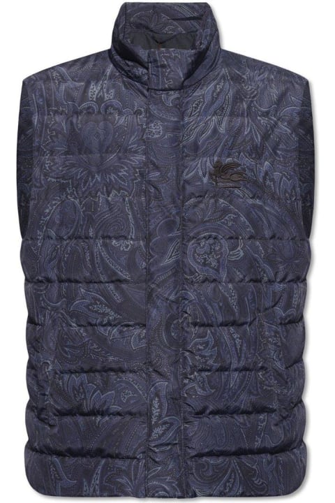 Homeware Etro Paisley Printed Quilted Down Vest