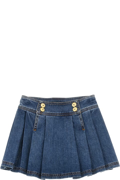 Bottoms for Girls Versace 'medusa' Denim Skirt