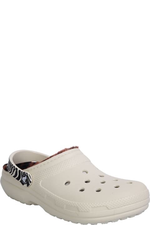 ウィメンズ Crocsのシューズ Crocs Crocs Lined Animal Clog Sandals In White