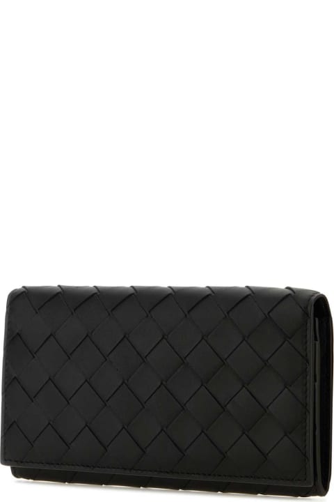 Fashion for Men Bottega Veneta Black Leather Wallet