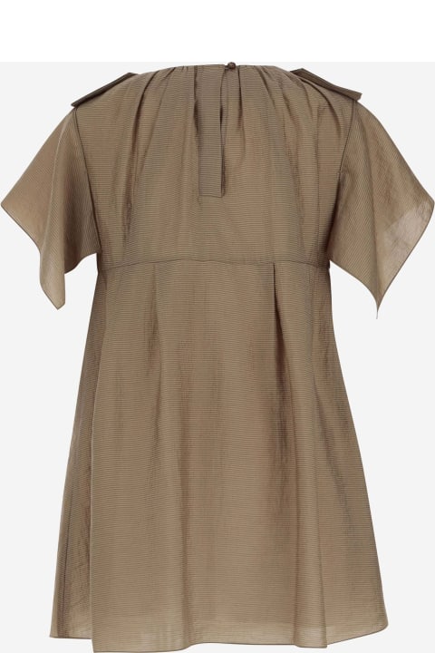 Topwear for Girls Burberry Crepe Trench Dress