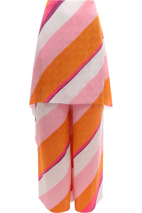 Fendi Clothing for Women Fendi Ff Color-block Draped Trousers