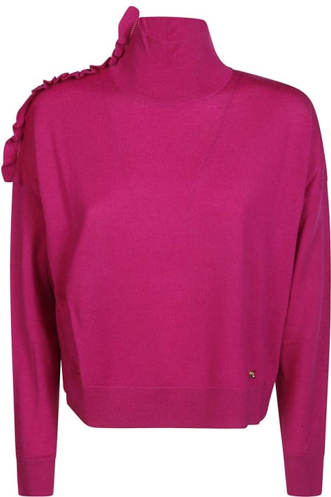 Pinko Sweaters for Women Pinko Ruched Turtleneck Jumper