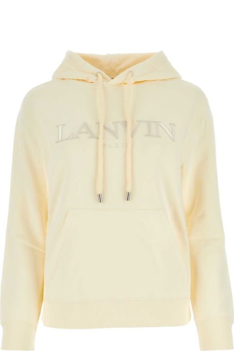 Lanvin for Women Lanvin Cream Cotton Sweatshirt