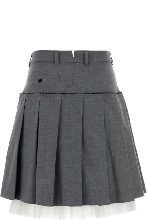 Gimaguas Grey Stretch Polyester Blend Skirt