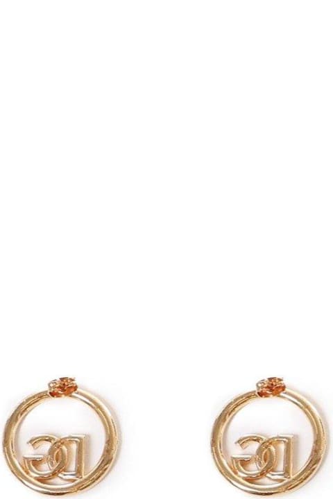 Jewelry Sale for Women Dolce & Gabbana Dg Logo Embellished Hoop Earrings