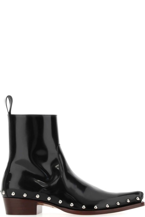 Bottega Veneta for Men Bottega Veneta Black Leather Ripley Ankle Boots